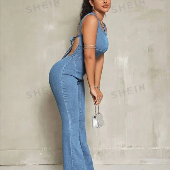 SHEIN, size small, denim dark wash - Picture 6 of 7